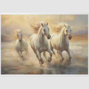 Papier Mousseline Découpage de l'aquarelle des Chevaux sauvages
