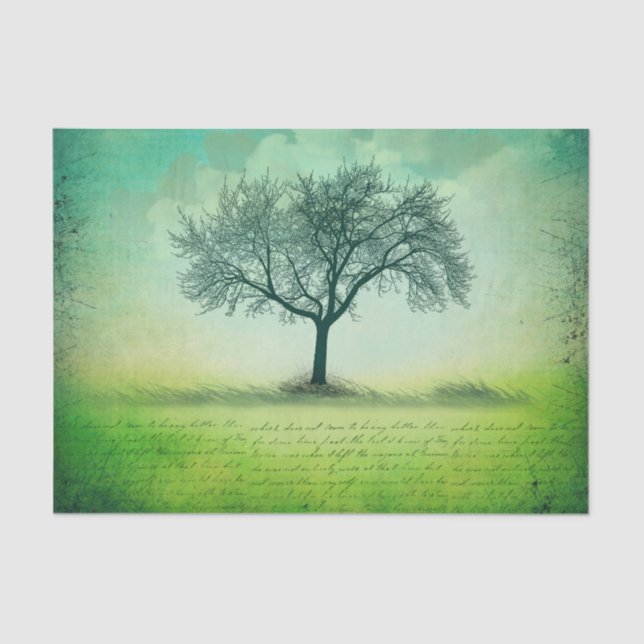 Papier Mousseline Découpage de l'arbre unique (Recto)