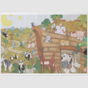 Papier Mousseline Découpage de l'arche de Noah