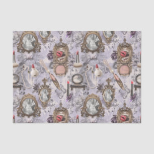 Papier Mousseline Découpage de l'armoire de maquillage vintage