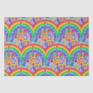 Papier Mousseline Découpage de l'enseignant de bande Rainbow Musical