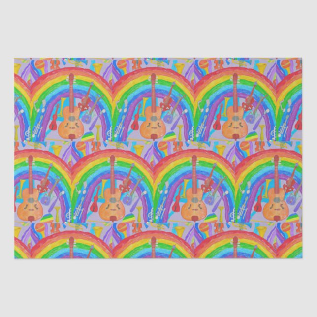 Papier Mousseline Découpage de l'enseignant de bande Rainbow Musical (Recto)
