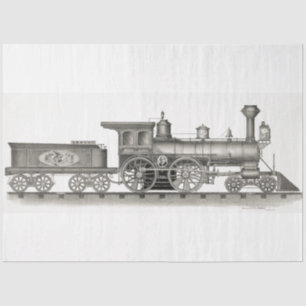 Papier Mousseline Découpage de l'éphémère à vapeur du moteur ferrovi