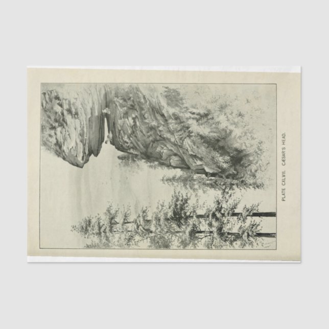 Papier Mousseline Découpage de l'éphémère de la falaise du paysage (Recto)