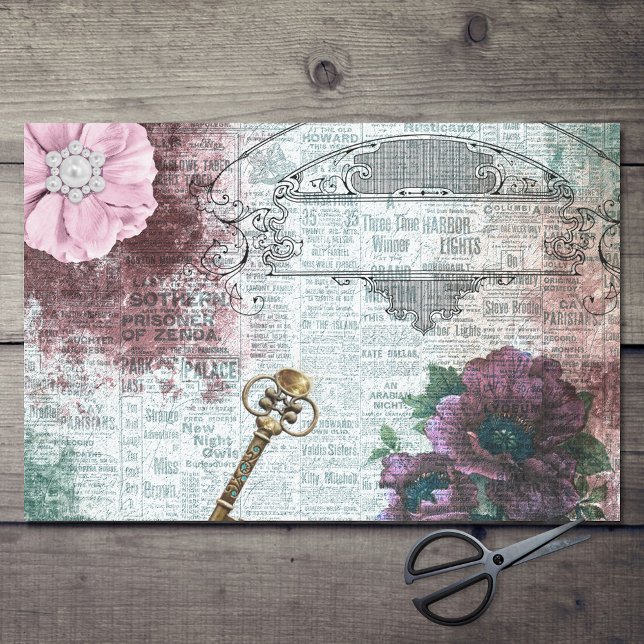 Papier Mousseline Découpage de l'Ephémère Florale victorienne (Créateur téléchargé)