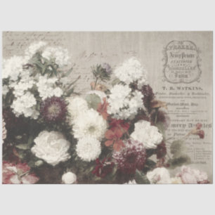 Papier Mousseline Découpage de l'Ephémère florale vintage