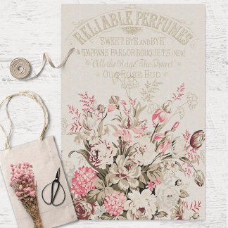 Papier Mousseline Découpage de l'Ephémère Florale vintage et Parfum