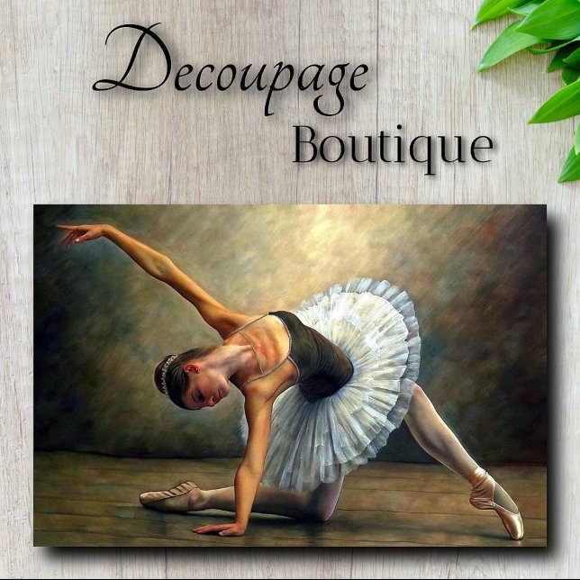 Papier Mousseline Découpage de l'huile de bronze gracieuse Ballerina (Bonze Oil Graceful Ballerina Decoupage Tissue Paper)
