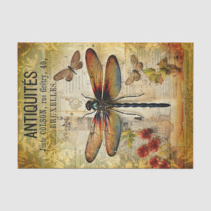Papier Mousseline Découpage de libellule vintage