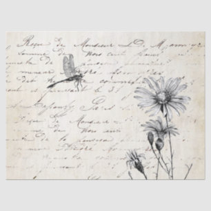 Papier Mousseline Découpage de libellules Fleur sauvage de script fr