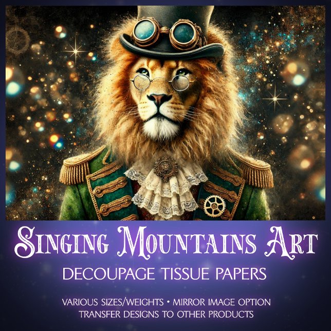 Papier Mousseline Découpage de l'Imaginaire de vapeur vintage (Créateur téléchargé)