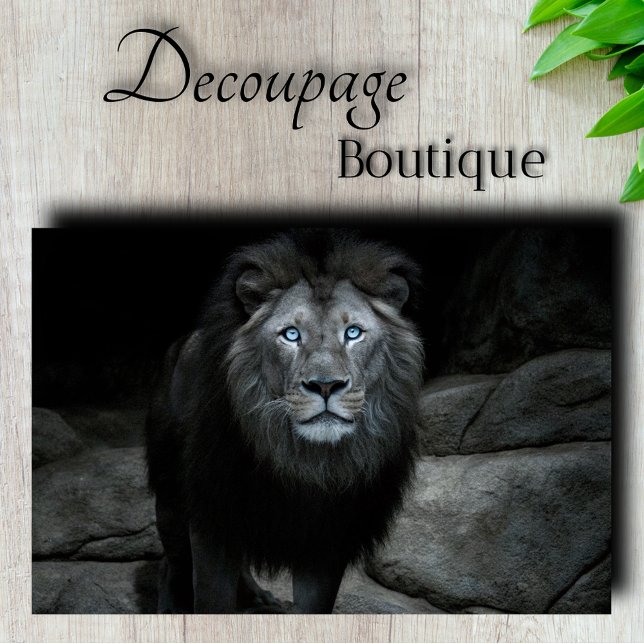 Papier Mousseline Découpage de Lion Majestueux (Majestic Lion Decoupage Tissue Paper)