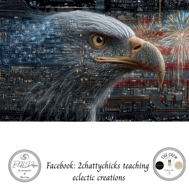Papier Mousseline Découpage de l'œuvre d'art Cyber Eagle 250th (Créateur téléchargé)