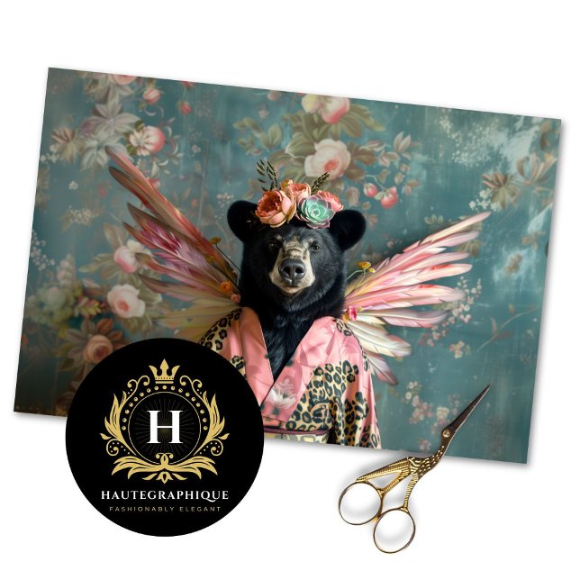 Papier Mousseline Découpage de l'ours de la Reine de la Couronne Vin (Créateur téléchargé)