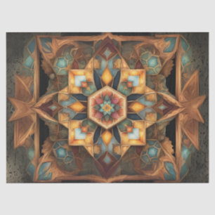 Papier Mousseline Découpage de mandala couleur coupée