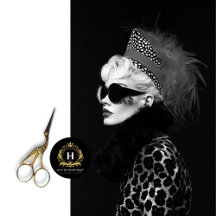 Découpage de mode vintage Glamor noir et blanc