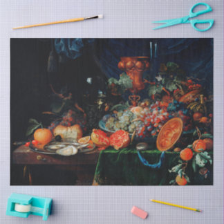 Papier Mousseline Découpage de nature morte de fruits sombres vintag