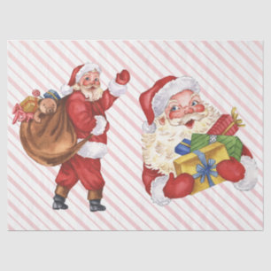 Papier Mousseline Découpage de Noël de la clause du Père Noël vintag