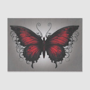 Papier Mousseline Découpage de papillon gothique foncé