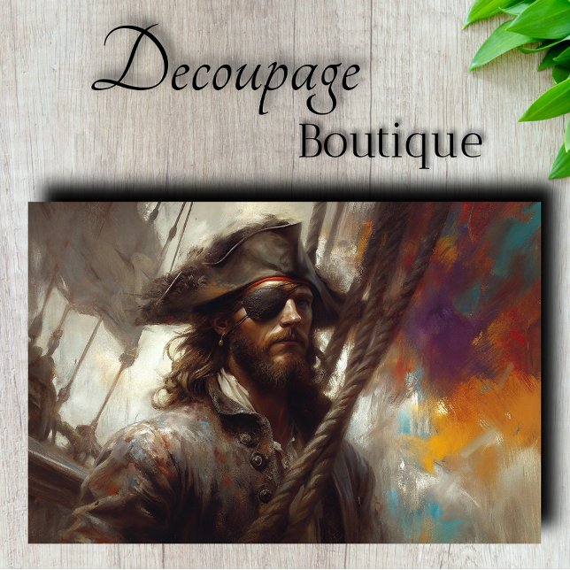 Papier Mousseline Découpage de patchs d'oeil pirate (Pirate Eye Patch Decoupage Tissue Paper)
