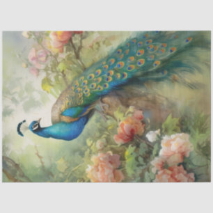 Papier Mousseline Découpage de Peacocks de Boho vintage