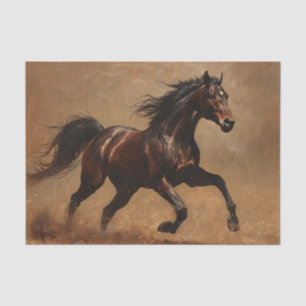 Papier Mousseline Découpage de peinture à l'huile pour chevaux de la