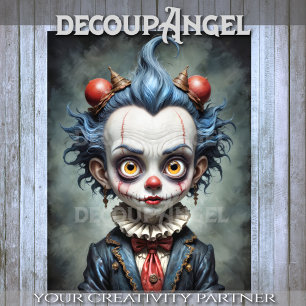 Papier Mousseline Découpage de personnage de carnaval foncé