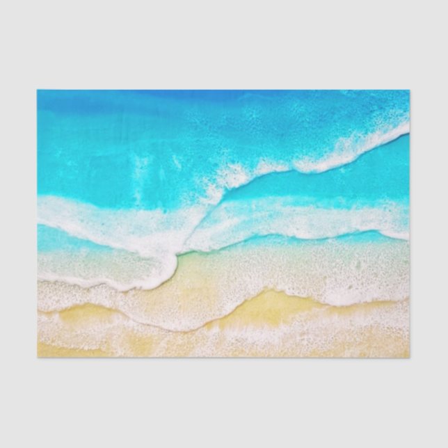 Papier Mousseline Découpage de plage (Recto)