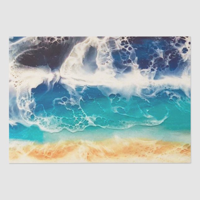 Papier Mousseline Découpage de plage (Recto)