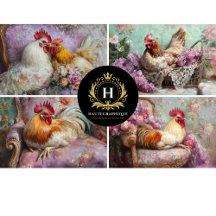 Découpage de poulet de campagne français romantiqu