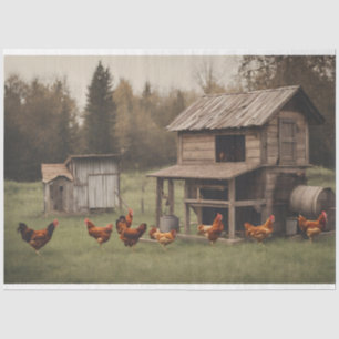 Papier Mousseline Découpage de poulet rustique de 18 livres
