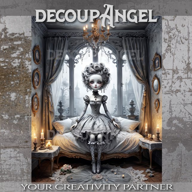 Papier Mousseline Découpage de poupée gothique (Créateur téléchargé)