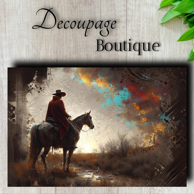Papier Mousseline Découpage de rôdeur du désert (Desert Drifter Decoupage Tissue Paper)