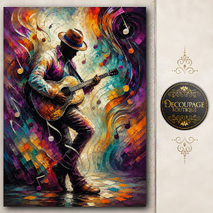 Papier Mousseline Découpage de rythme de guitare jazz