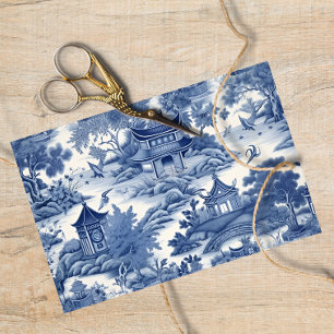 Papier Mousseline Découpage de saule bleu japonais