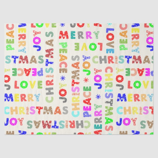 Papier Mousseline Découpage de script de Noël fantaisiste amusant et (Recto)