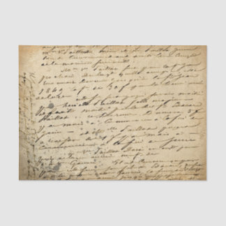 Papier Mousseline Découpage de script de script Vintage désorganisé