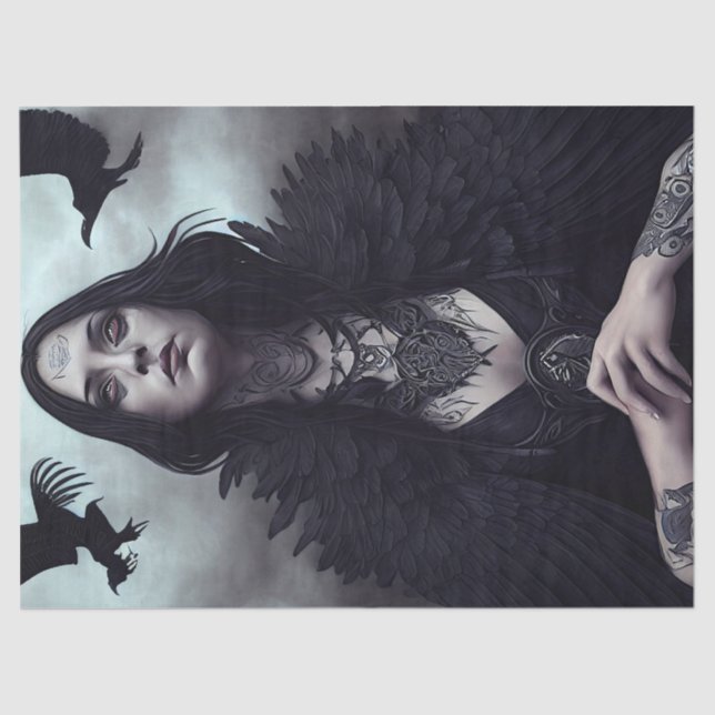 Papier Mousseline Découpage de sorcière gothique (Recto)