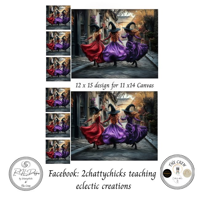 Papier Mousseline Découpage de sorcières fantaisistes d'Halloween su (Créateur téléchargé)