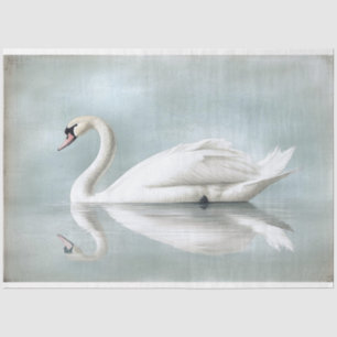 Papier Mousseline Découpage de style antique Ephémère de cygne