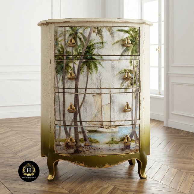 Papier Mousseline Découpage de texture rustique tropicale vintage (Créateur téléchargé)