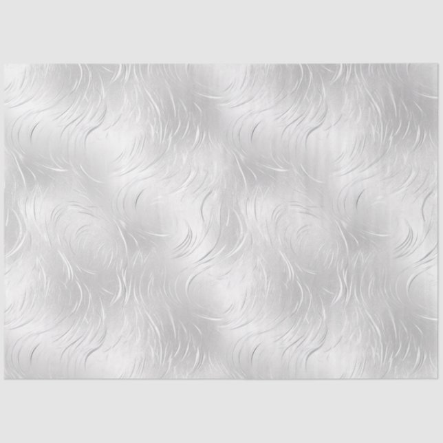 Papier Mousseline Découpage de ton argenté (Recto)