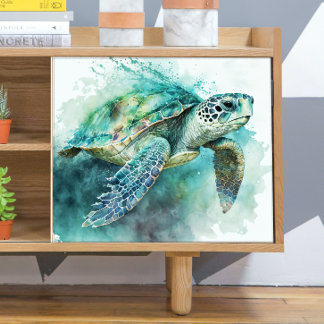 Papier Mousseline Découpage de tortues marines et bulles