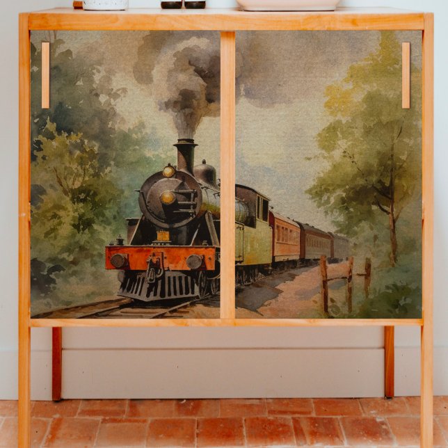Papier Mousseline Découpage de train vintage (Créateur téléchargé)