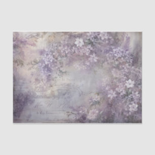 Papier Mousseline Découpage de typographie lilas glycine florale vio