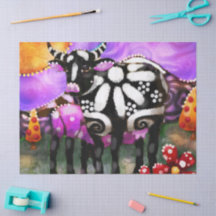 Découpage de vache maman et bébé abstrait fantaisi