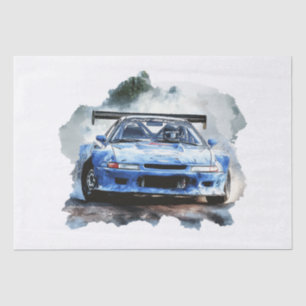 Papier Mousseline Découpage de voiture de course