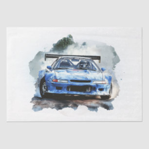 Papier Mousseline Découpage de voiture de course Supercar