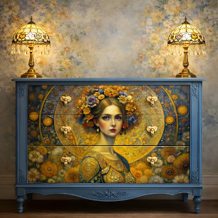 Papier Mousseline Découpage Déesse Dorée