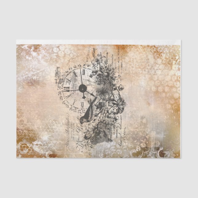 Papier Mousseline découpage d'éphémère français (Recto)